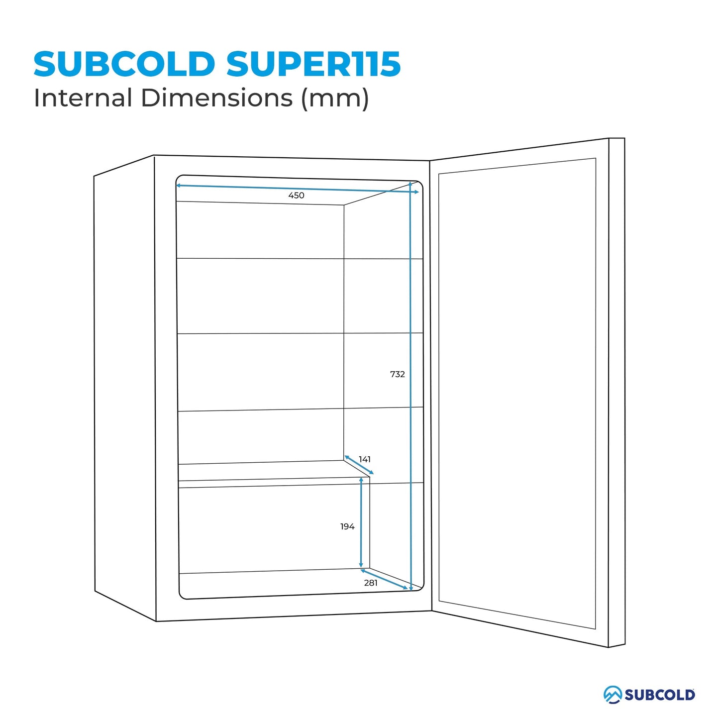 Subcold Super 115 LED Beer Fridge - Black | Refurbished