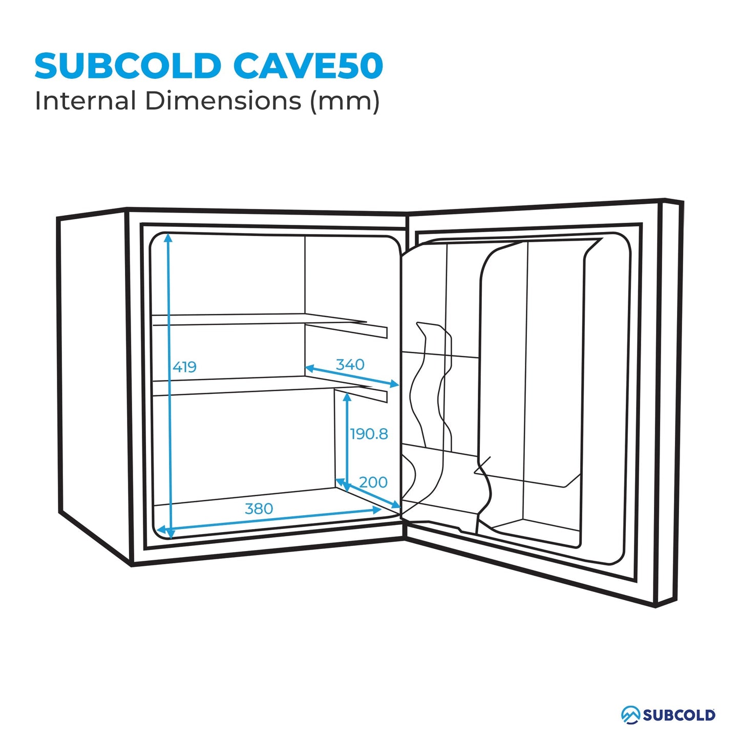 Subcold Cave50 Solid Door Beer Fridge - Refurbished