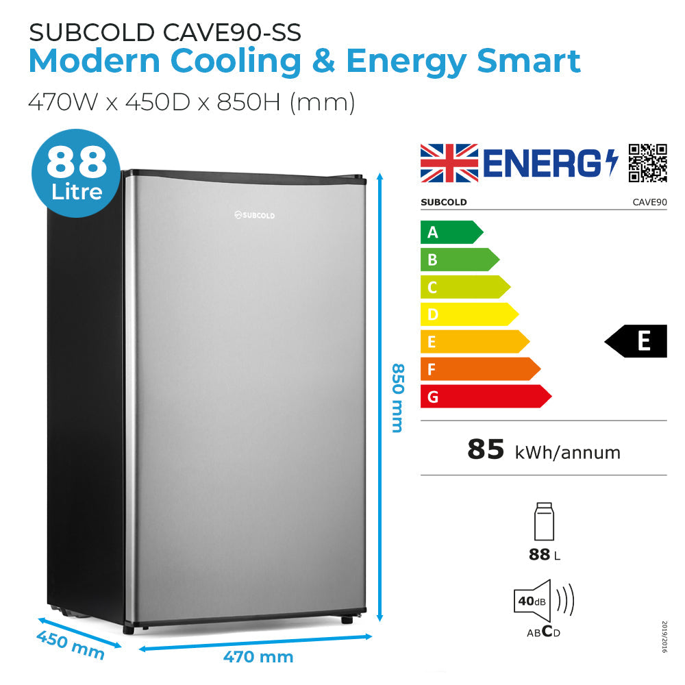 Subcold Cave90 Stainless Steel Beer Fridge