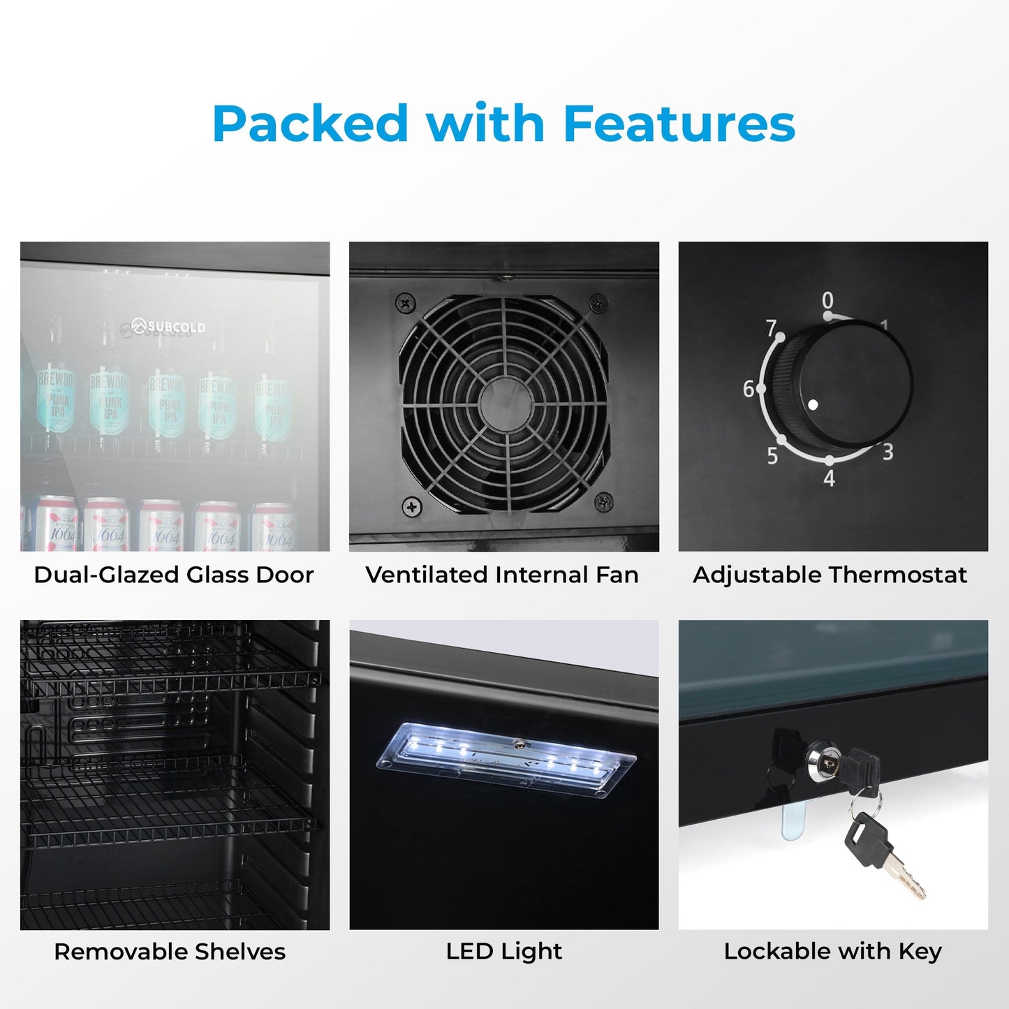 Subcold Maxi250 Tall Drinks Fridge Black | Refurbished
