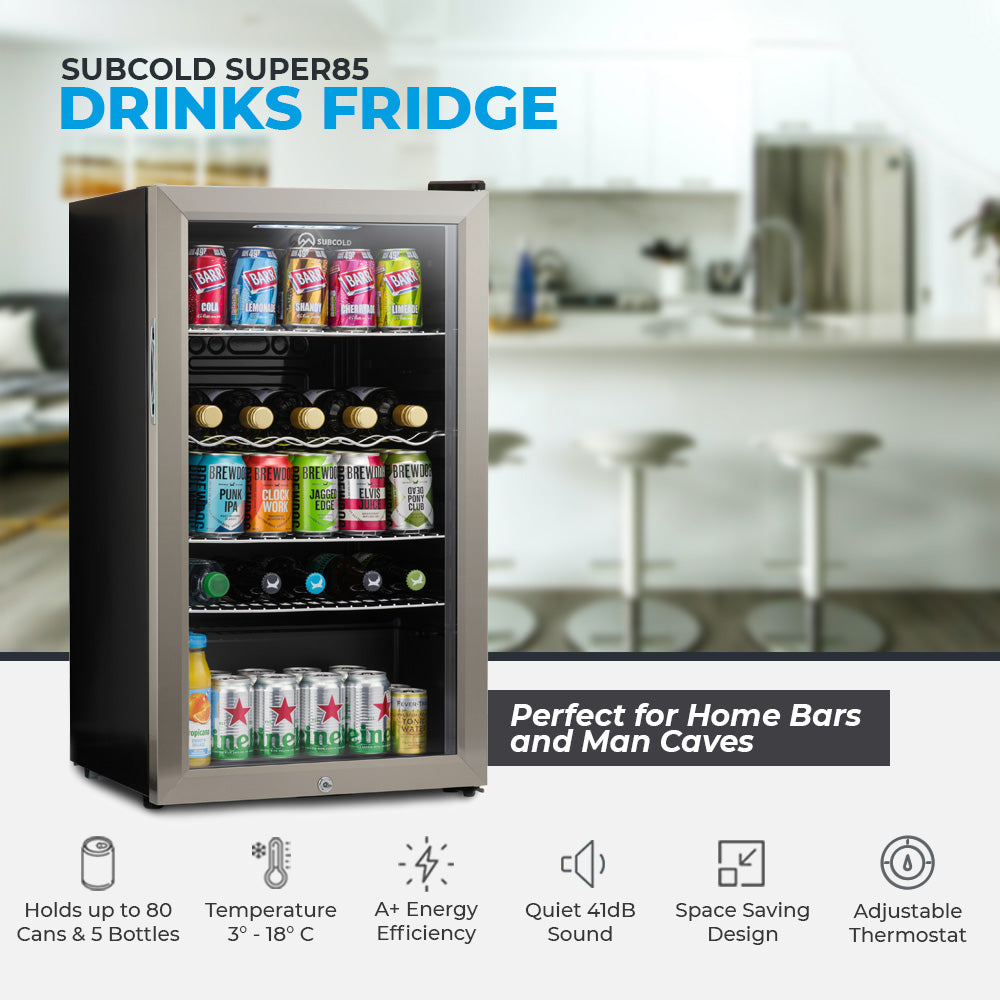 Subcold Super 85 LED Beer Fridge - Stainless Steel | Refurbished
